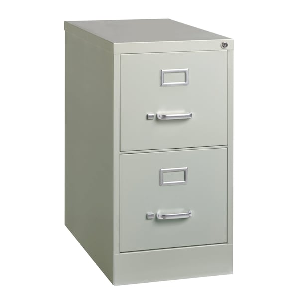 Hirsh 15" W 2 Drawer Vertical File Cabinet, Light Gray, Letter - 14417