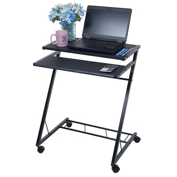 Trademark Global Trademark Global 80-CT10080 Mobile Rolling Cart Compact Computer Desk - 80-CT10080