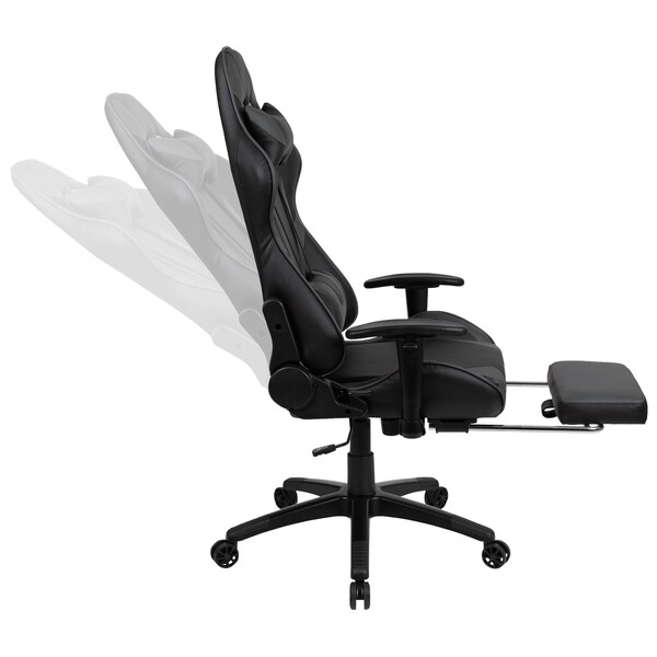 Flash Furniture Black Gaming Desk-Cup Holder/Reclining Chair Set - BLN-X30RSG1031-GY-GG
