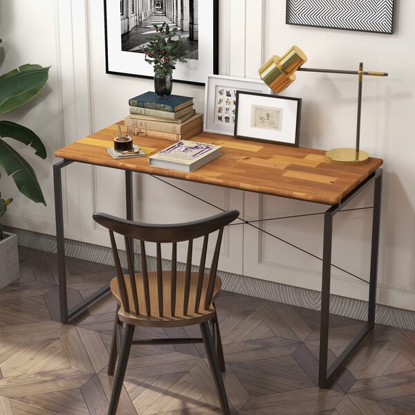 Acme 28 in H, 22 in W X Metal, Wood, Oak - ER-002OAK
