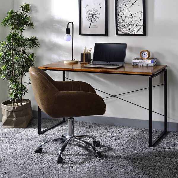 Acme 28 in H, 22 in W X Metal, Wood, Oak - ER-002OAK