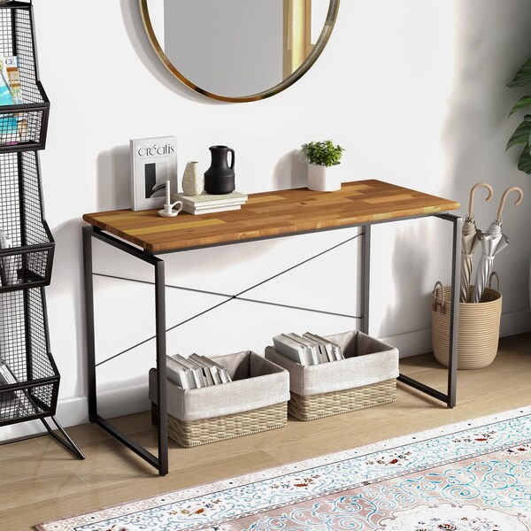Acme 28 in H, 22 in W X Metal, Wood, Oak - ER-002OAK