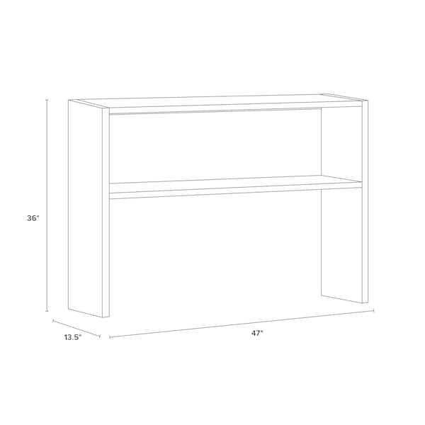 Hirsh Desk Hutch, 36 in H, 47 in W X Metal, Black - 20563