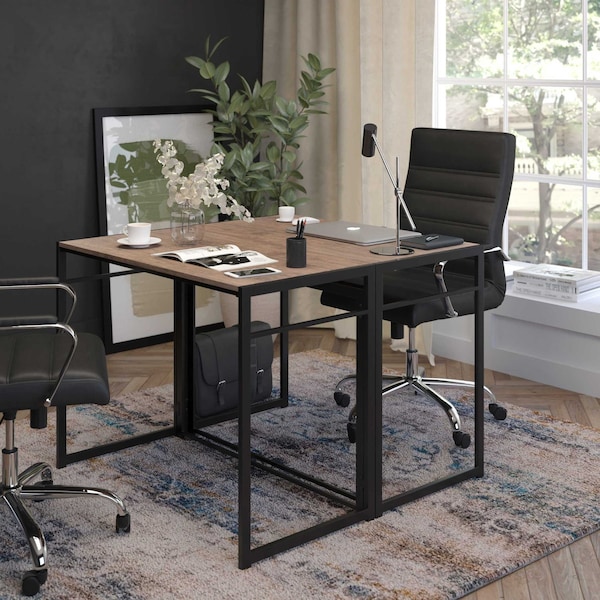 Flash Furniture Rustic Home Office Folding Computer Desk, 40" - JB-YJ354F-GG