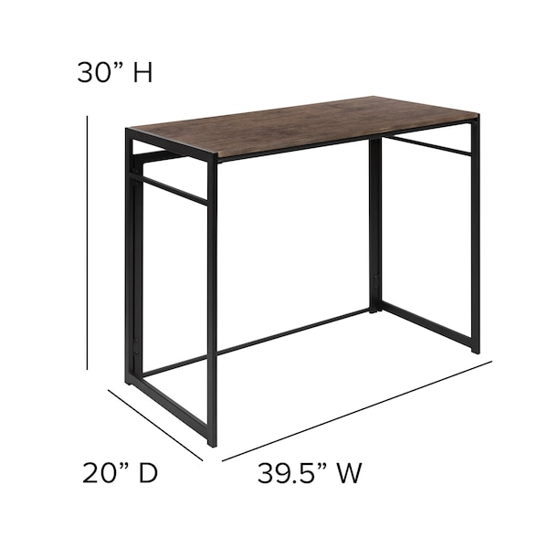 Flash Furniture Rustic Home Office Folding Computer Desk, 40" - JB-YJ354F-GG