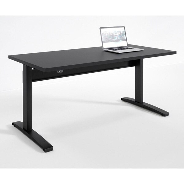 Made4Mattress 30 x 60 in. RightAngle Black with Black Base Bonita Electric Height Adjustable Desk - MA3657365