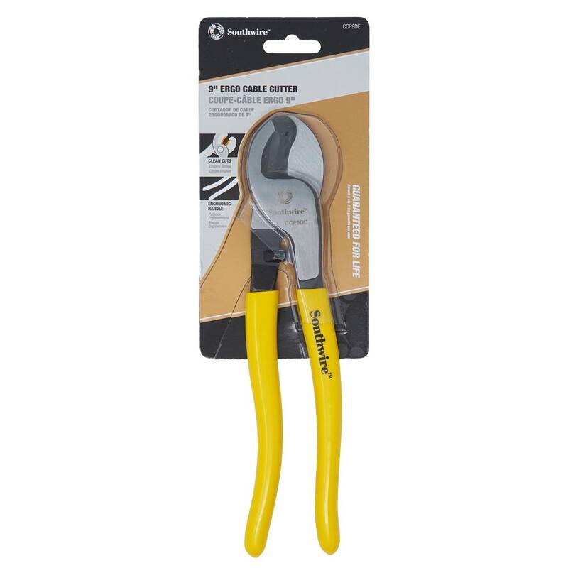 Southwire 9 in. Hi-Leverage Cable Cutters with Dipped Handles - 64323040