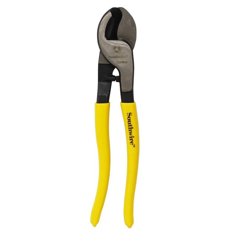 Southwire 9 in. Hi-Leverage Cable Cutters with Dipped Handles - 64323040