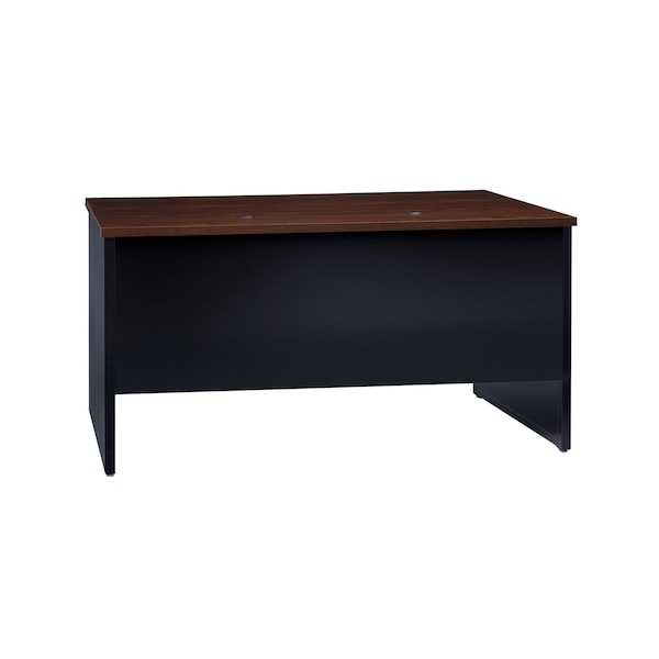 Hirsh Desk Pedestal, 30 in D X 29 1/2 in H, 60 in W X Steel, Black/Walnut - 20533