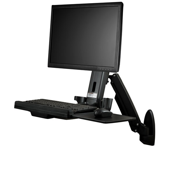 Startech.Com 31.5" D X 19.69 in H, 26.3" W X Steel, Aluminum and Plastic, Black - WALLSTS1
