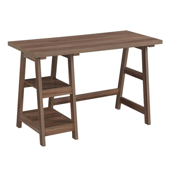 Convenience Concepts Designs2Go Trestle Desk, Cappuccino - 47 x 20.25 x 29.25 in. - HI2539910