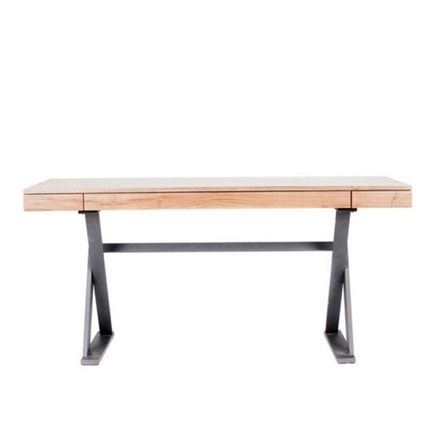 Moes Home Collection Reale Desk- Walnut - Light Brown - ER-1030-21-0