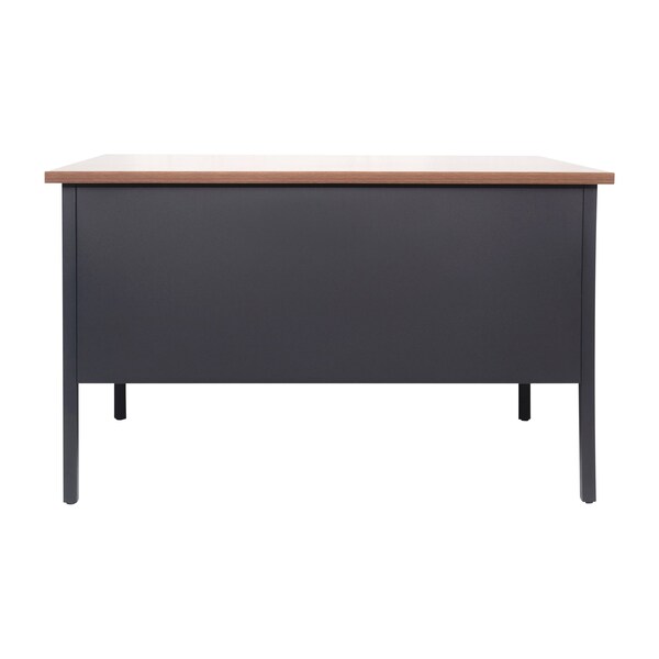Flash Furniture 30 in D X Walnut, 47.75 in W X - GC-M-BLK-173-WLN-GG