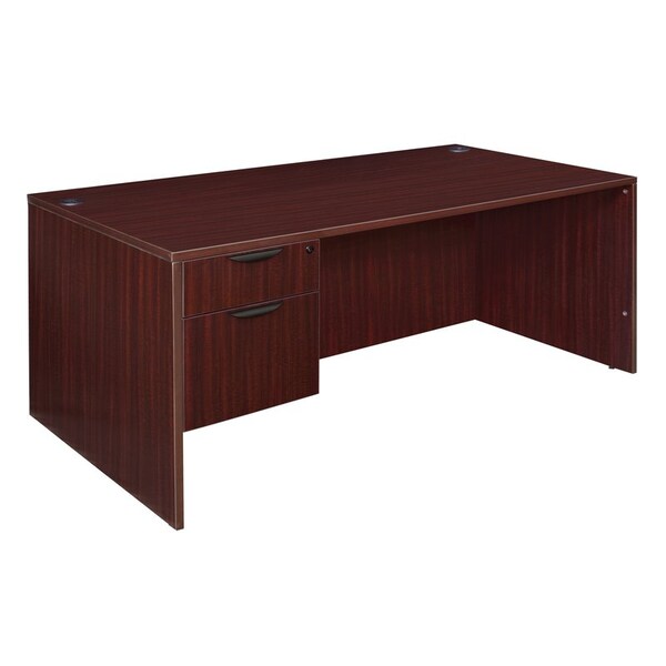 Regency Pedestal Desk Legacy 71" Single Pedestal Desk, Mahogany, Mahogany - LSP7135MH