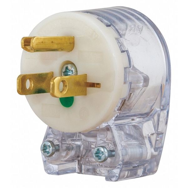 Zoro Select 3 Wire Angle Straight Blade Plug Hospital Grade 125VAC 15A - 8295T