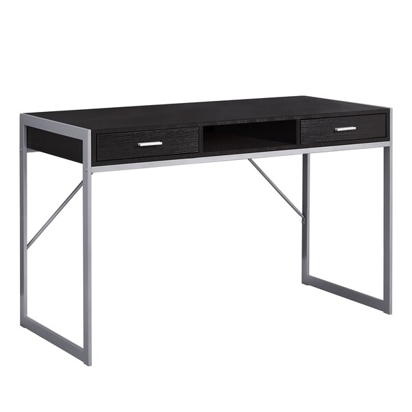 Monarch Specialties Computer Desk, Home Office, Laptop, Storage Drawers, 48"L, Work, Metal, Laminate, Brown, Grey - I 7366