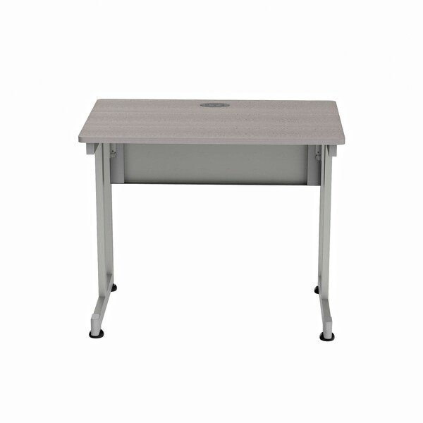 Linea Italia Computer Desk for Small Spaces, 36 inW x 24 inD x 30 inH, Gray/Ash - ZUD139