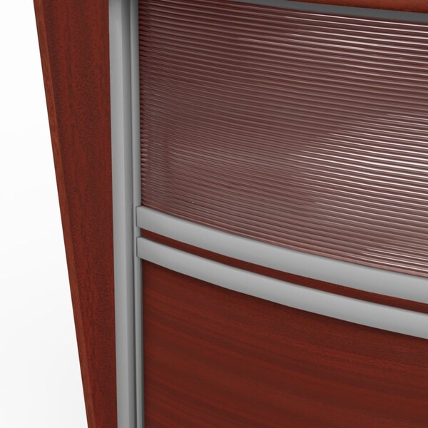 Regency Marque Reception Desk, 32 in D X 45.5 in H, 72 in W X Wood, Plexi, Mahogany - 77310MH