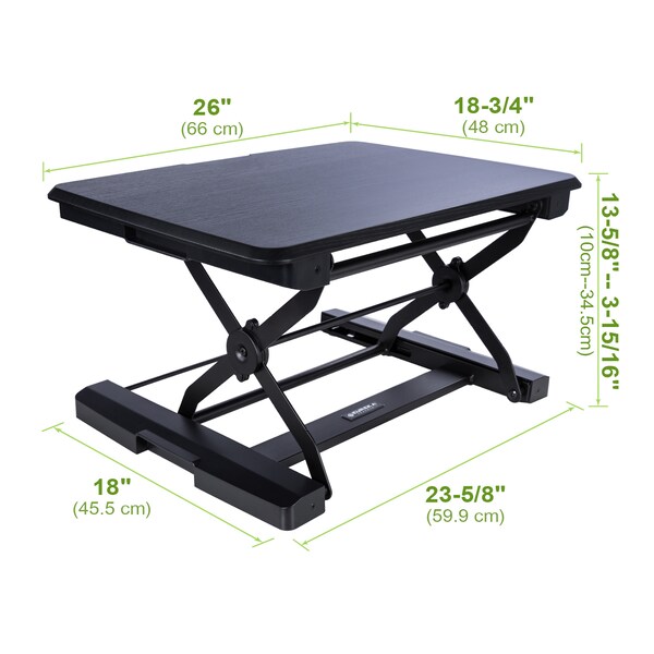 Eureka Ergonomics SitStand Laptop Desk 26" Black Embossed - ERK-CV26BE