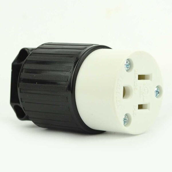 Superior Electric Straight Electrical Receptacle 3 Wire, 15 Amps, 125V, NEMA 5-15R - YGA019F
