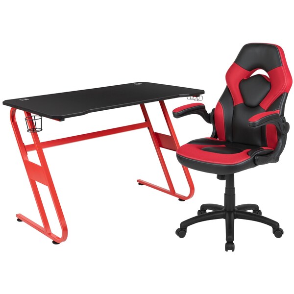 Flash Furniture Red Gaming Desk and Chair Set - BLN-X10RSG1030-RD-GG