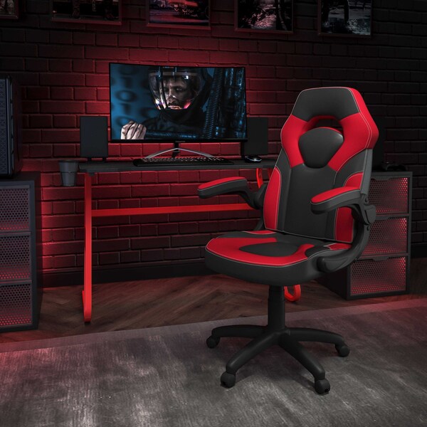 Flash Furniture Red Gaming Desk and Chair Set - BLN-X10RSG1030-RD-GG