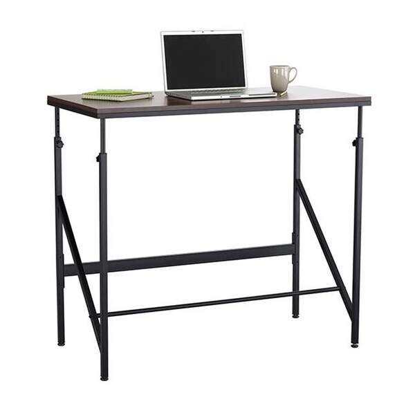 Betterbeds 50 x 48 x 24 in. Standing Height Desk; Walnut & Black - BE518523