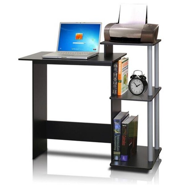 Furinno Furinno Efficient Home Laptop Notebook Computer Desk; Black & Grey - 33.6 x 39.6 x 15.6 in. - 11192BK/GY