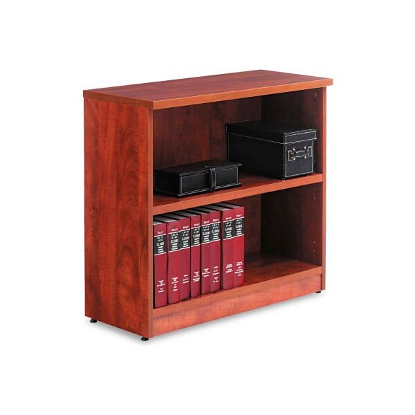 Alera Alera Bookcase with 2 Shelves - 31-3/4"W x 14"D x 29-1/2"H, - Medium Cherry - Valencia Series - ALEVA633032MC