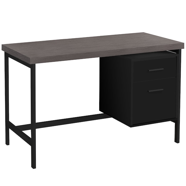 Monarch Specialties Computer Desk, Home Office, Laptop, Left, Right Set-up, Storage Drawers, 48"L, Work, Metal, Black - I 7437