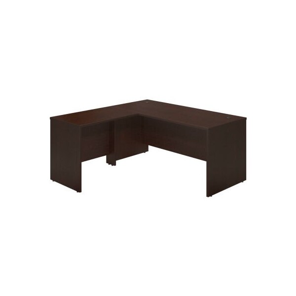 Bush Ind Bush Furniture Wood Desk with Straight Front and Return - 66inW - Mocha Cherry - Series C Elite - SRE012MR