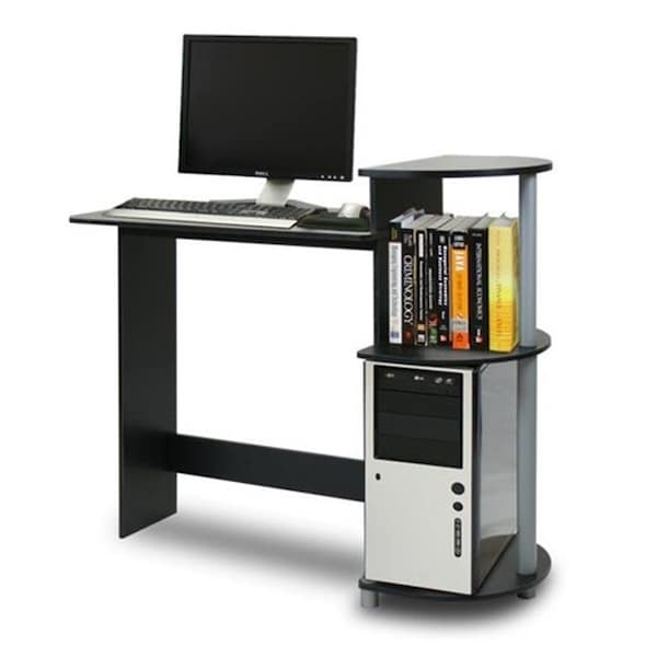 Furinno Furinno Compact Computer Desk; Black & Grey - 33.6 x 39 x 15.6 in. - 11181BK/GY