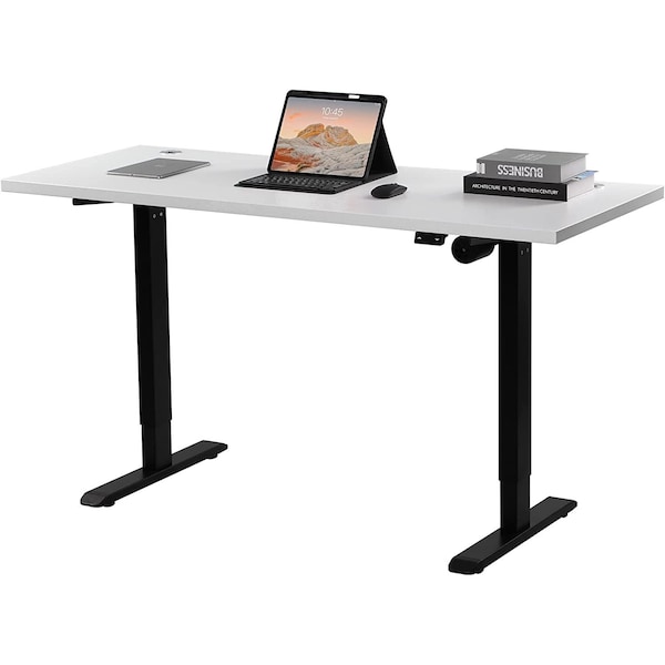 We'Re It Lift It Electric Sit Stand Desk, 46.25 H, 30 W X Laminate wood, metal, Black - VL12BLK6030-459