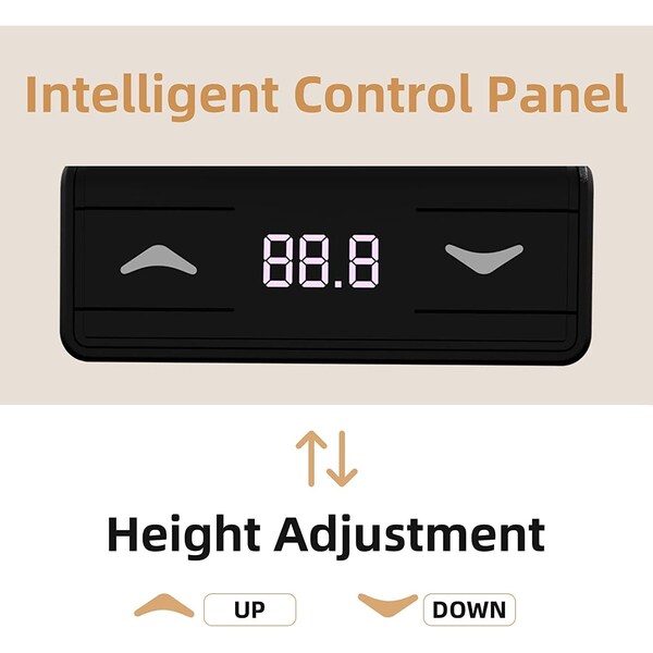 We'Re It Lift It Electric Sit Stand Desk, 46.25 H, 30 W X Laminate wood, metal, Black - VL12BLK6030-459