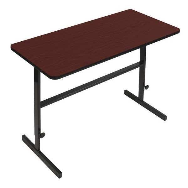Correll Workstation Desk Standing Height Workstation, 60" D X 34" to 42" H, 30" W X Cherry - CST3060-21