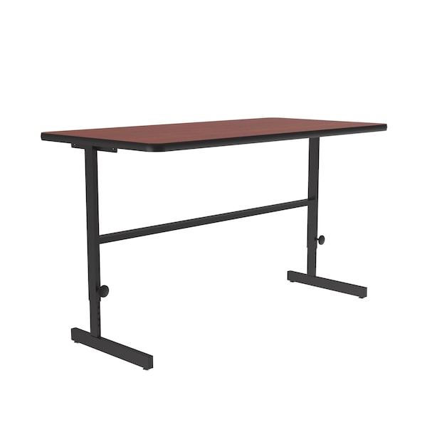Correll Workstation Desk Standing Height Workstation, 60" D X 34" to 42" H, 30" W X Cherry - CST3060-21