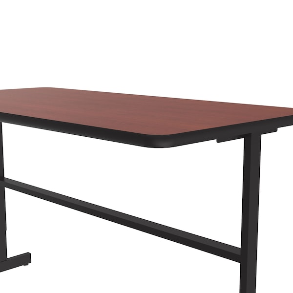 Correll Workstation Desk Standing Height Workstation, 60" D X 34" to 42" H, 30" W X Cherry - CST3060-21