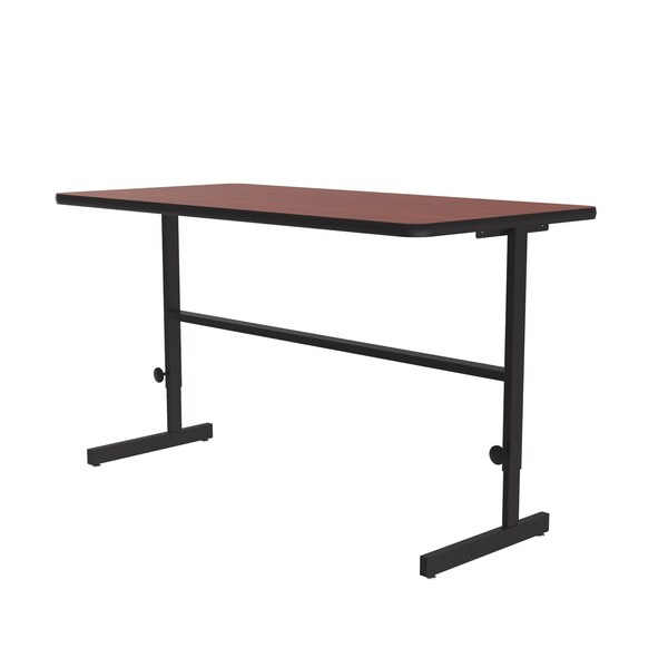 Correll Workstation Desk Standing Height Workstation, 60" D X 34" to 42" H, 30" W X Cherry - CST3060-21