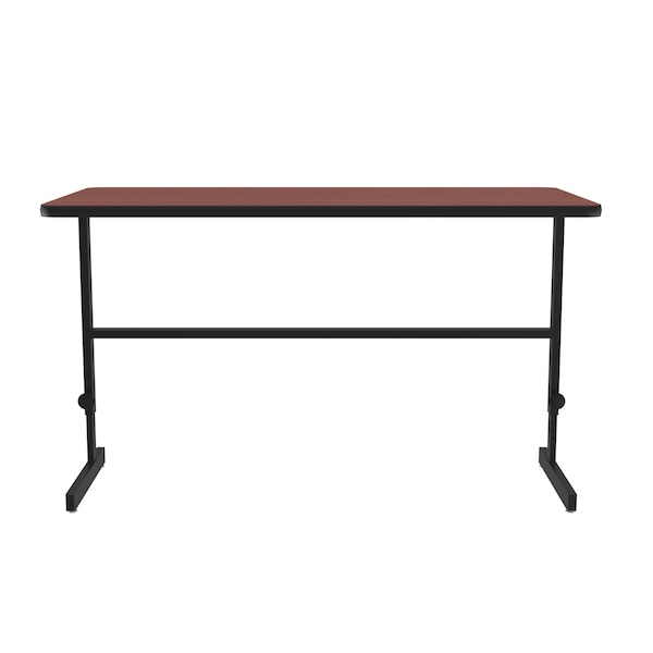 Correll Workstation Desk Standing Height Workstation, 60" D X 34" to 42" H, 30" W X Cherry - CST3060-21