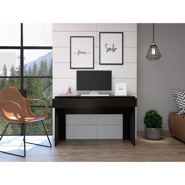 Tuhome 17.7 in. D X 29.5 in. H, 47.3 in. W X Laminate, Black - ELW5686