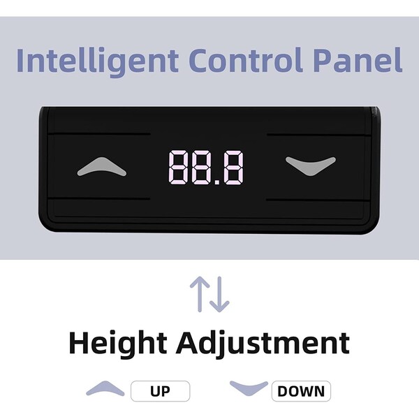 We'Re It Lift It Electric Sit Stand Desk, 46.25 H, 24 W X Laminate wood, metal, White - VL12WH4824-8827