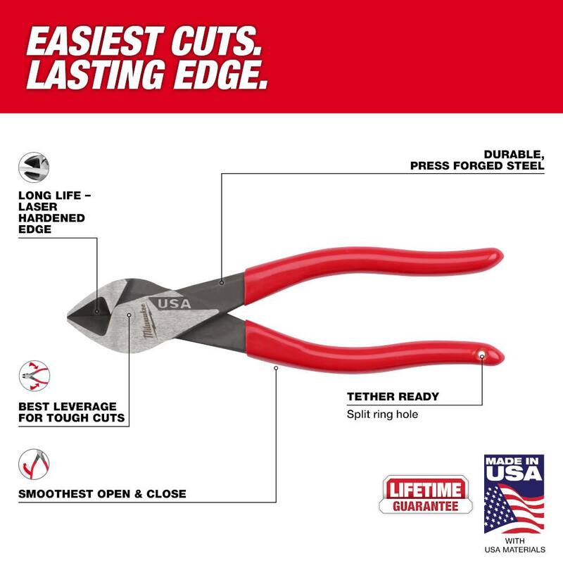 Milwaukee Linesman Plier with 8 in. Long Nose Plier and 7 in. Diagonal Plier - MT500-MT507-MT505