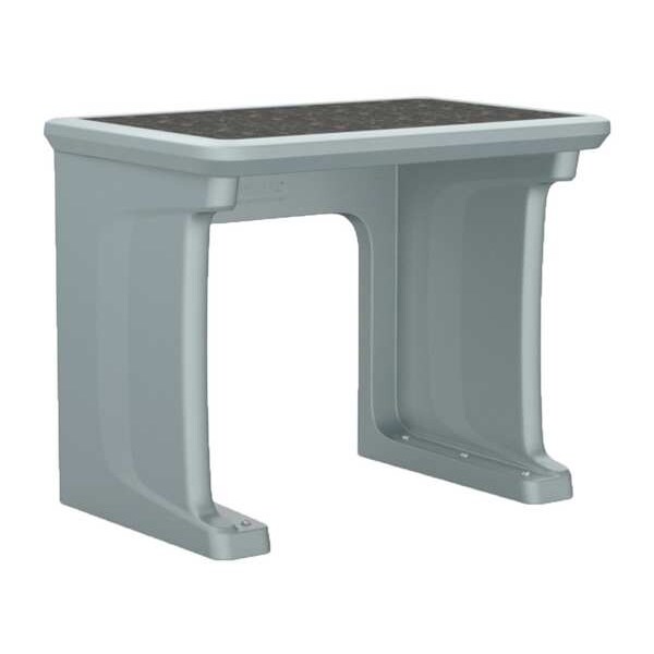 Cortech Freestanding Desk, 24 in D X 29 in H, 36 in W X Gray - 7608GY