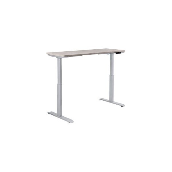 Global Equipment Interion    Electric Height Adjustable Desk, 48"W x 24"D, Gray W/ Gray Base - 695776GYGY