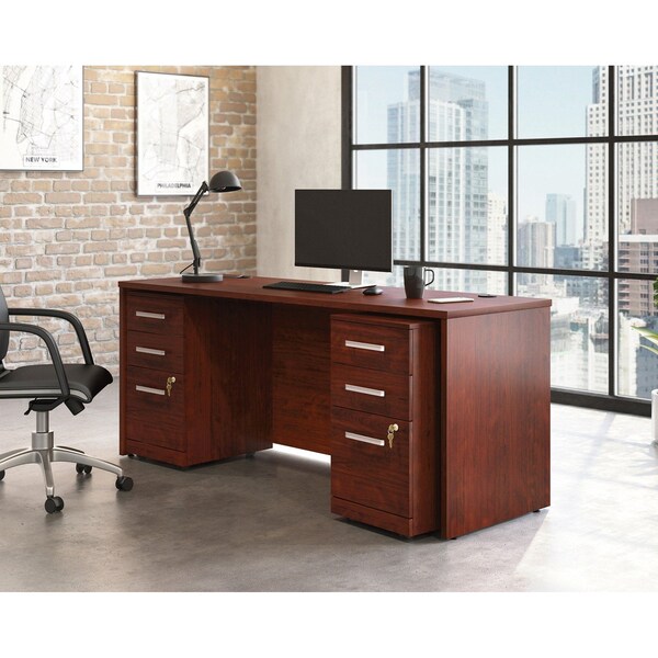 Officeworks By Sauder Affirm 72 X 24 She 3 Drwr Peds Ste Cc A3 - 430198