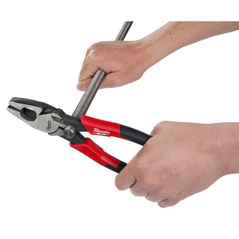 Milwaukee Linesman Plier Comfort Grip/Thread Cleaner & 8 in. Long Nose Plier Comfort Grip & 7 in. Diagonal Plier Comfort Grip - MT550T-MT557-MT555