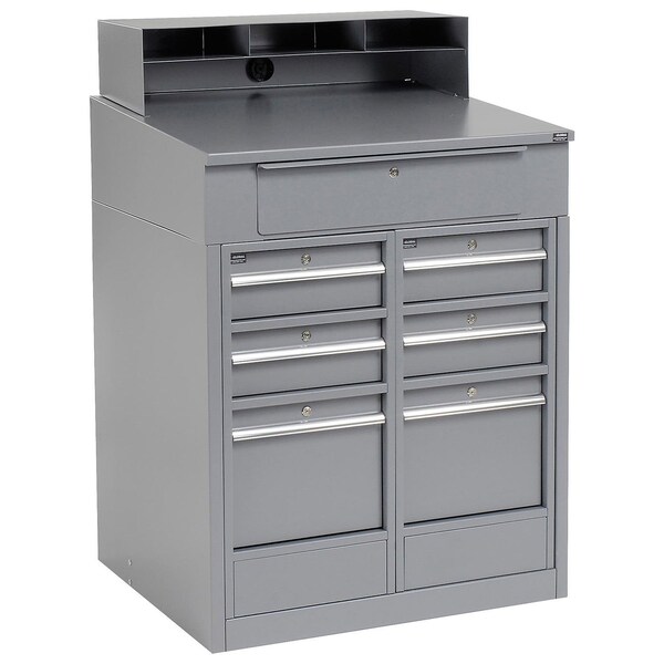 Global Industrial Cabinet Base 30 D X 51-1/2 in H, 34-1/2 in W X Steel, Gray - 237404
