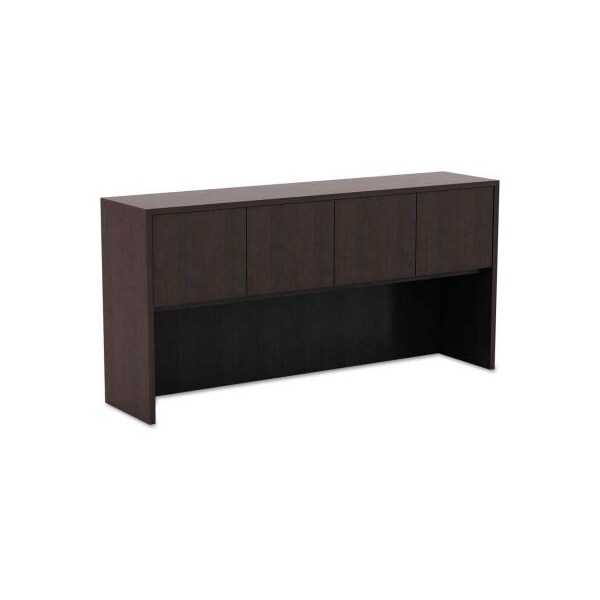 Alera Alera Hutch with Doors - 64-3/4"W x 15"D x 35-1/2"H - Espresso - Valencia Series - VA286615ES