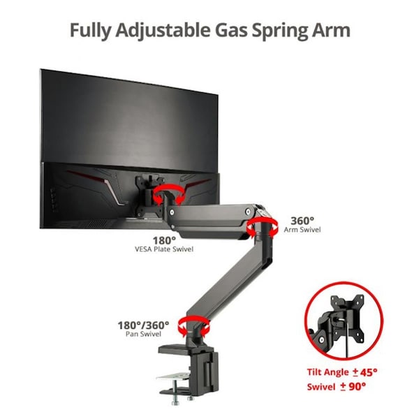 Kd Mueble 17 in. Single Heavy-Duty Gas Spring Desk - KD3774600
