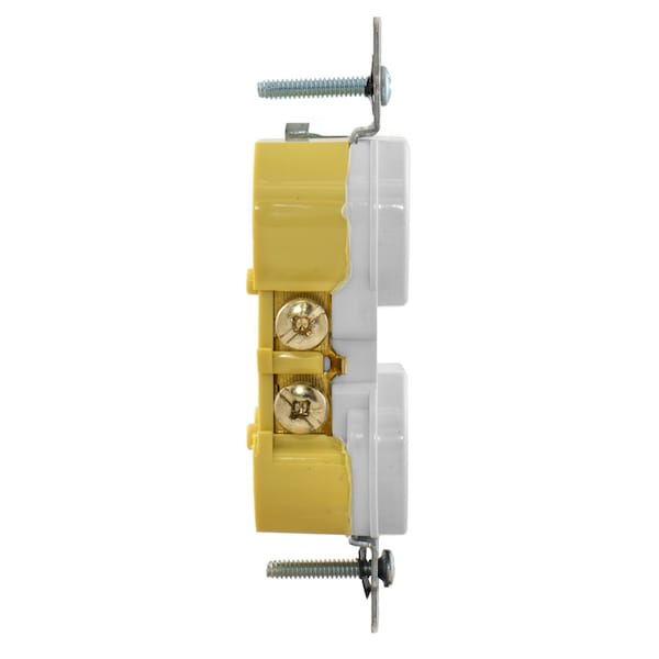 Hubbell 15A Duplex Receptacle 125VAC 5-15R WH - RR15W
